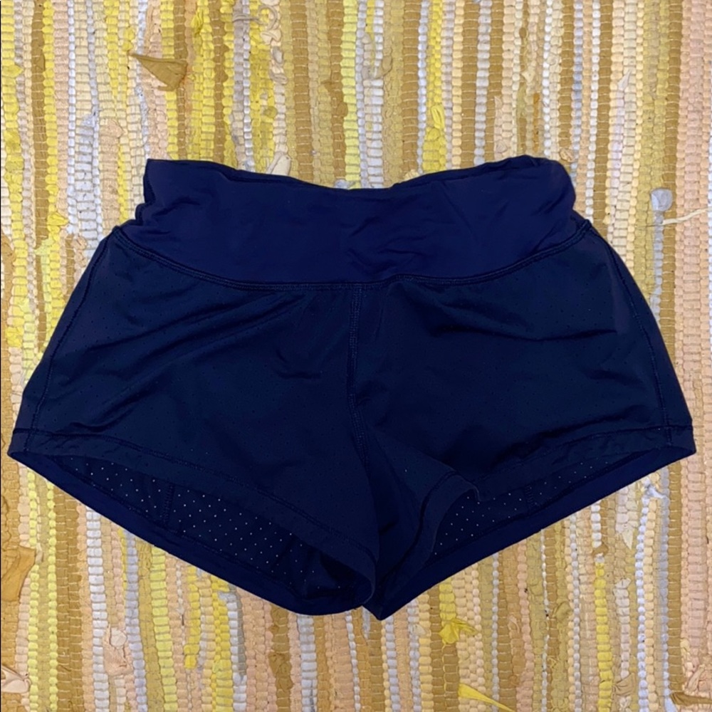 Lululemon Navy Lined Shorts 2” Inseam